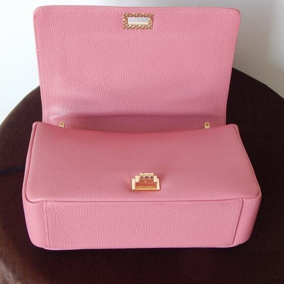 Valentino by Mario Valentino Alice Rock Pink Leather Flap Shoulder Bag NWT - Picture 7 of 16